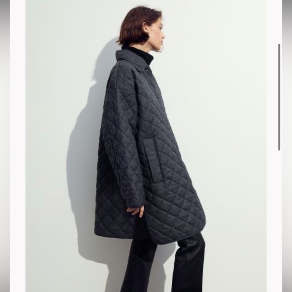 H&M Quilted Wool Coat - Medium - Picture 2 of 6